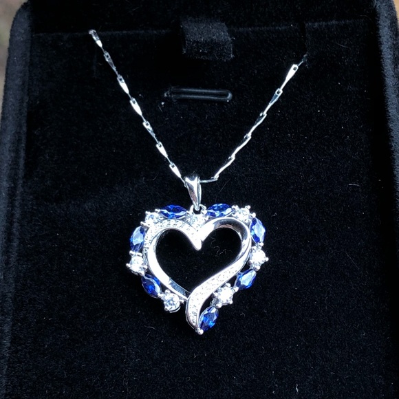 STERLING SILVER TANZANITE HEART - Picture 5 of 8